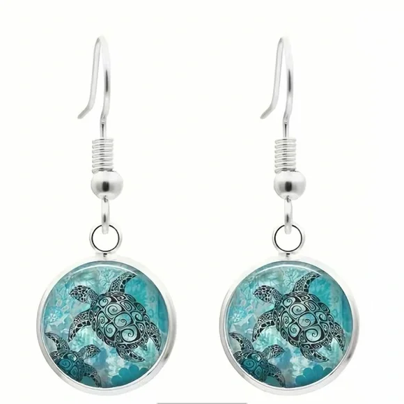 NEW IN PACKAGE! Sea Turtle 4pc Set Necklace, Earrings Bracelet 🐢 - Picture 4 of 4